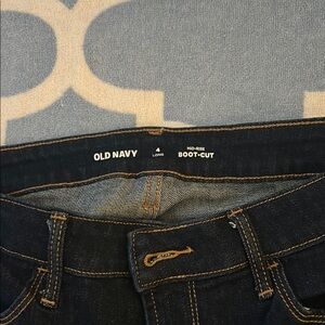 Old Navy Dark Wash Mid-Rise Wow Bootcut Jean